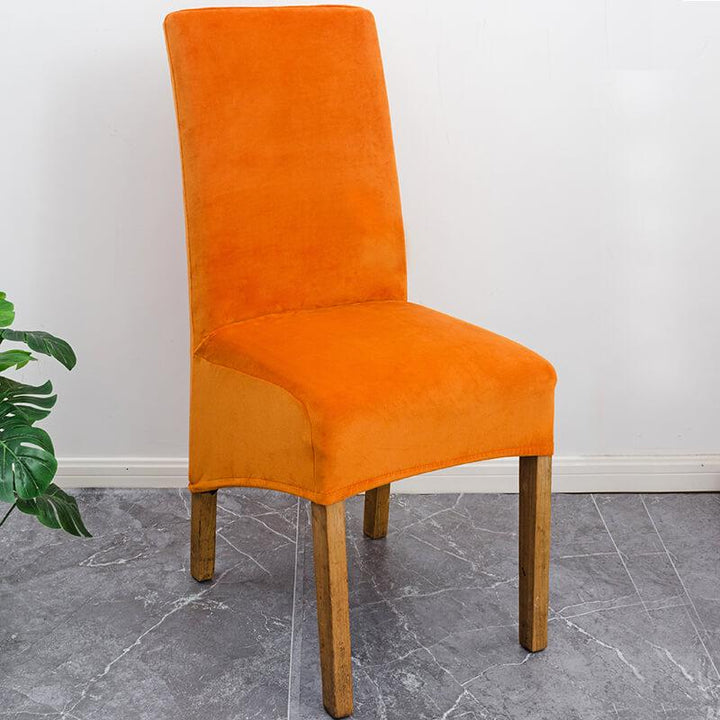 Lisslune | Stretch Velvet XL Size Dining Chair Covers x4 | Soft. Stretchable & Non-Slip for Home Dining Room Decoration