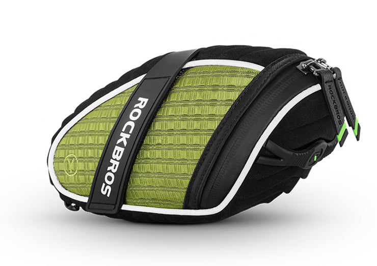 Lisslune | Water Resistant and Mudproof Bicycle Saddle Bag, with Reflective Strip and Fixing Strap, Compatible for Most Bikes