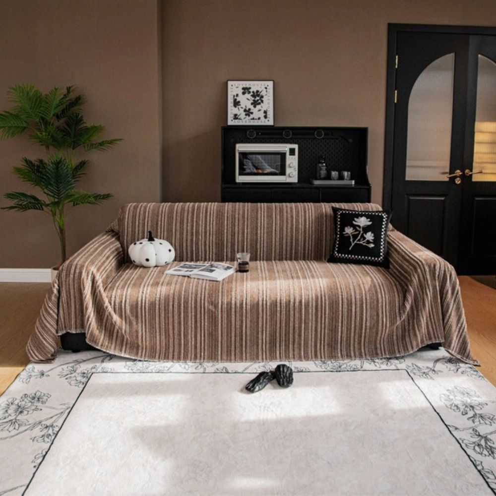 Lisslune | Regal Stripes Chenille Sofa Cover