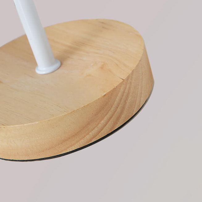 Lisslune | Nordic Vintage Fabric Cone Solid Wood LED Table Lamp