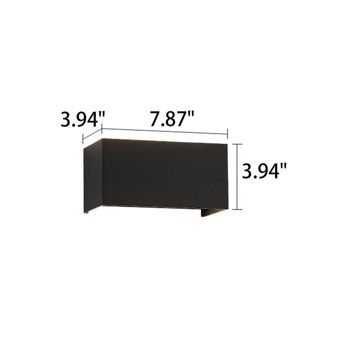 Lisslune | Modern waterproof rectangular LED wall light for outdoor use with up and down lighting