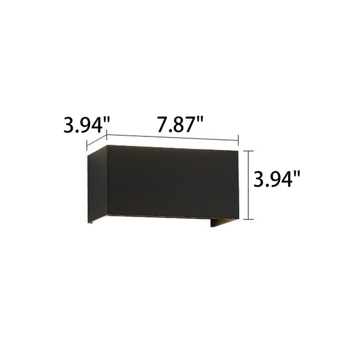Lisslune | Modern waterproof rectangular LED wall light for outdoor use with up and down lighting