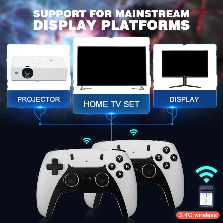 Lisslune | Wireless Retro Gaming Console: 40,000+ Games & 4K HDMI Connectivity, 2.4G Controller