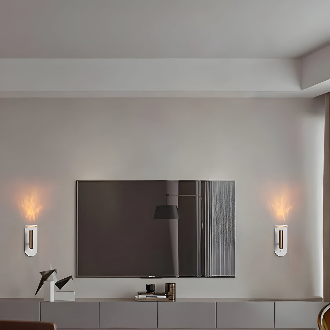 Lisslune | NordiFlame – Adjustable Nordic LED wall light with flame effect