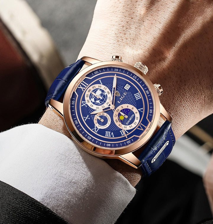 Lisslune | Classic Chronograph Men’s Watch | Stylish & Functional Luxury Wristwatch for Every Occasion
