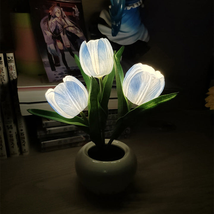 Lisslune | LED Tulip Nightstand Lamp Flower Table Lamp
