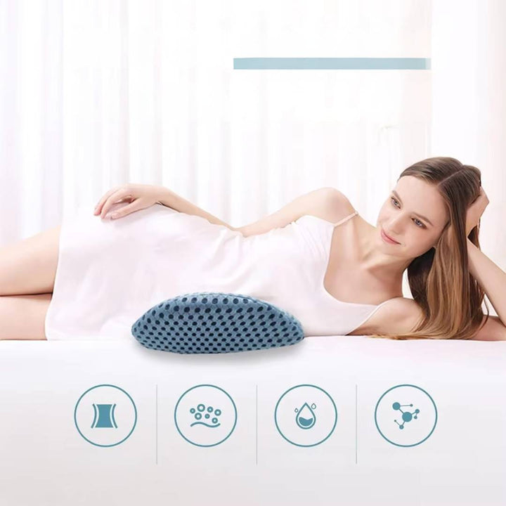 Lisslune | Ergonomic Lumbar Support Cushion for Lower Back Pain Relief - Ideal for Office, Driving, and Home Use