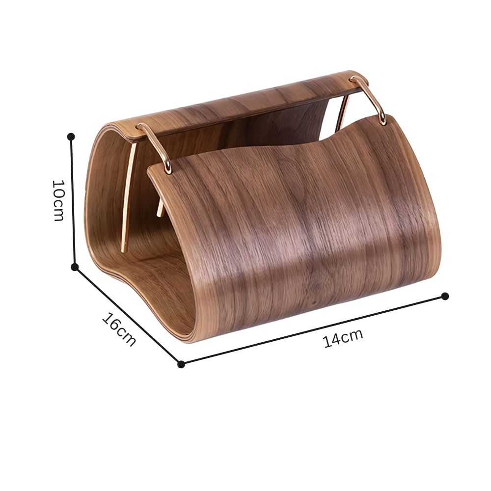 Lisslune | Wooden Brass Tissue Holder