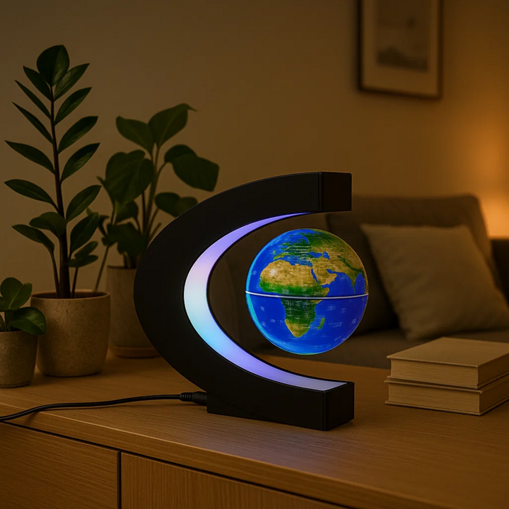 Lisslune | AstroGlobe LED World Globe – Floating Globe Lamp with Magnetic Suspension