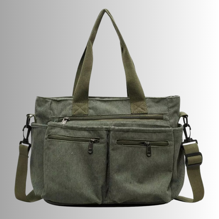 Lisslune | Urban Cord Tote Stylish Corduroy Shoulder Bag – Spacious, Lightweight & Functional Everyday Tote