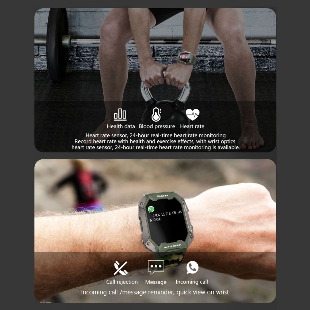 Lisslune | Top rated Military Army Tactical functions Long Life Battery Indestructible Rugged Smartwatch