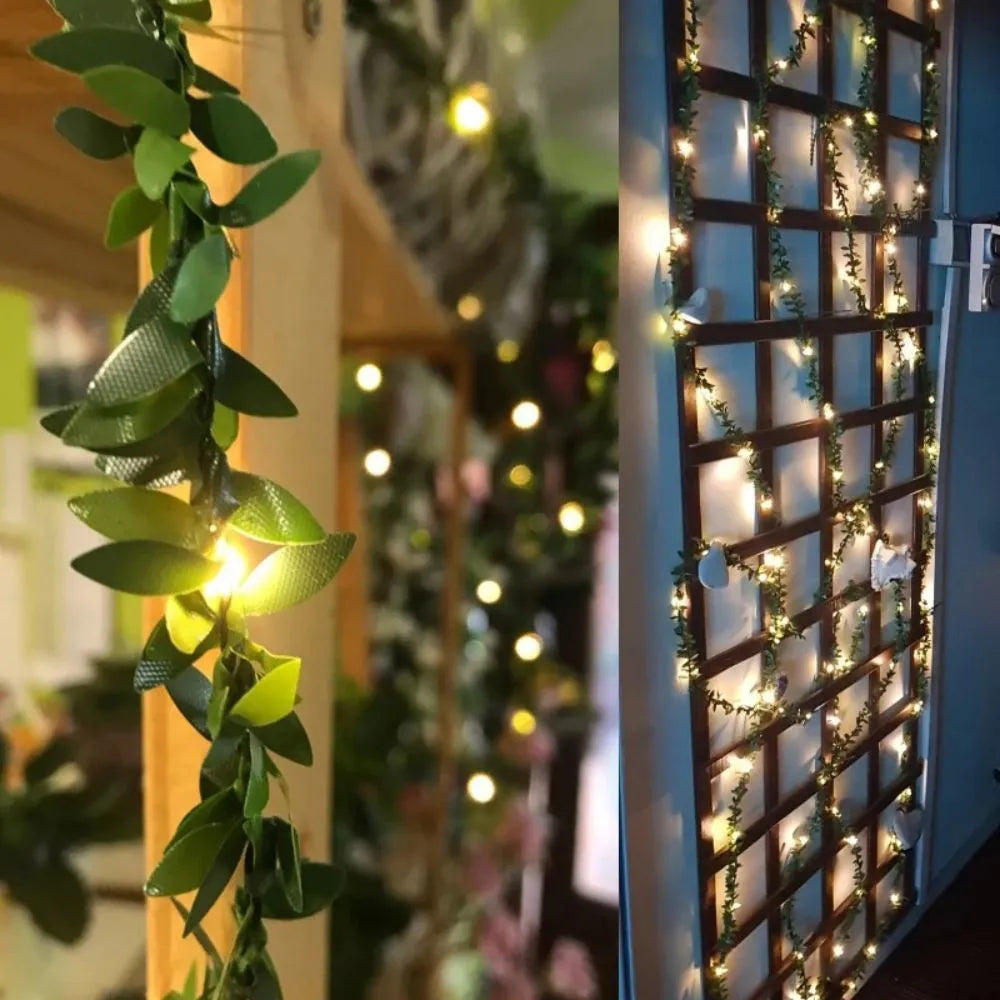 Lisslune | LED string lights with ivy vines – Decorative string lights for indoor and outdoor use