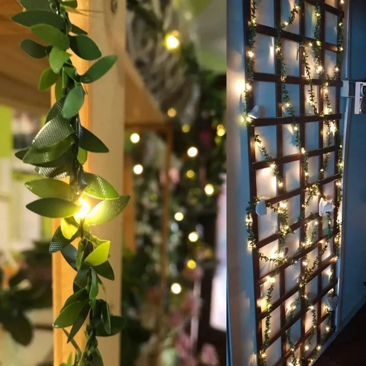 Lisslune | LED string lights with ivy vines – Decorative string lights for indoor and outdoor use
