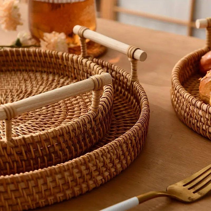 Lisslune | EcoRiva - Woven Rattan Serving Tray