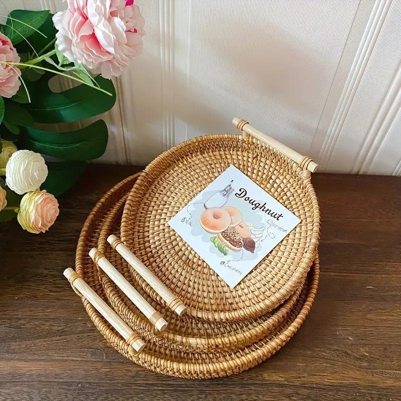 Lisslune | EcoRiva - Woven Rattan Serving Tray