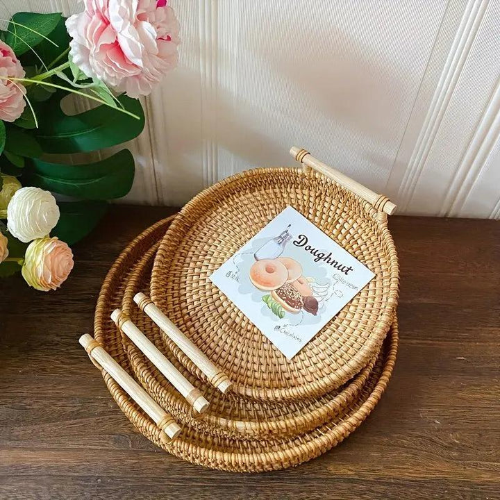 Lisslune | EcoRiva - Woven Rattan Serving Tray