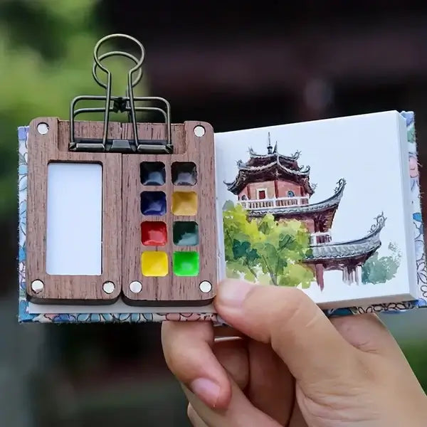 Lisslune | Mobile Watercolor Paint Box Set with 24 Colors