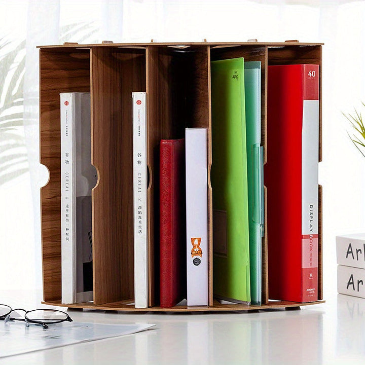 Lisslune | Wooden Desk Organizer with 5 Layers – Fan Design MDF
