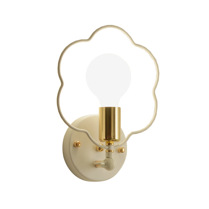 Skørter | Metal Star/Flower/Loving Heart Wall Lamp Simple Style 1 Light Wall Lighting in White for Study Room