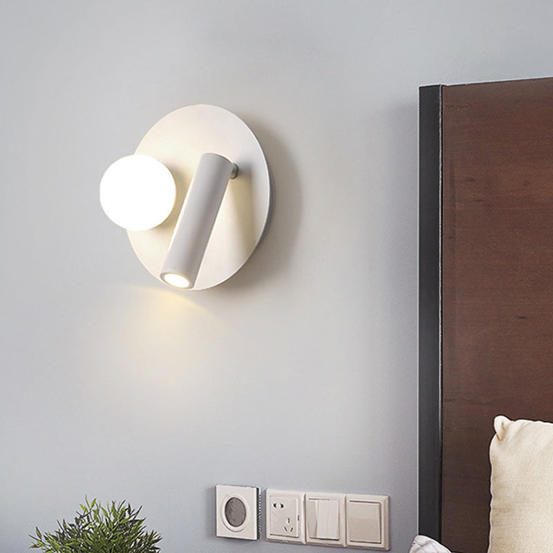 Lisslune | Round Wall-Mounted Lamp Simplicity Acrylic LED White Surface Wall Lamp with Downlight Design in Warm/White Light