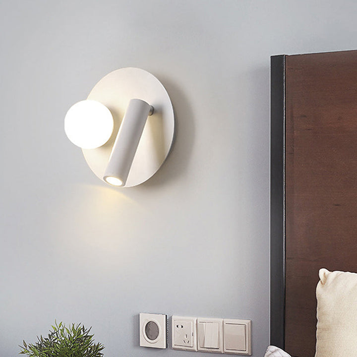 Lisslune | Round Wall-Mounted Lamp Simplicity Acrylic LED White Surface Wall Lamp with Downlight Design in Warm/White Light