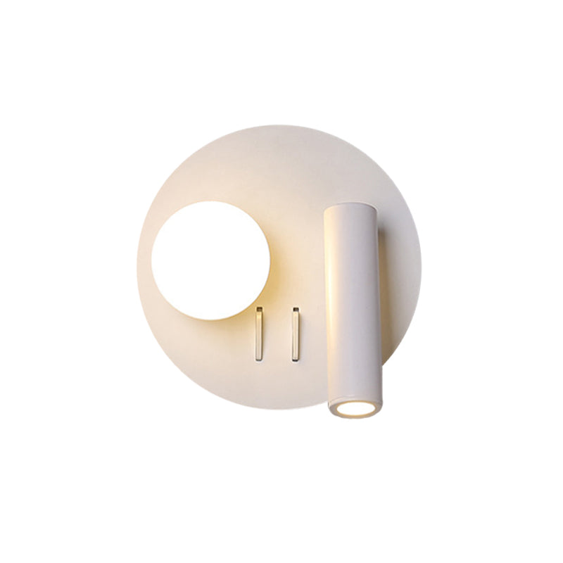 Lisslune | Round Wall-Mounted Lamp Simplicity Acrylic LED White Surface Wall Lamp with Downlight Design in Warm/White Light