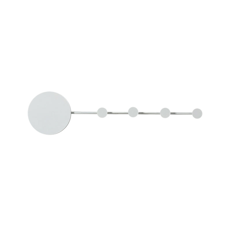 Lisslune | Circle Wall Mount Lights Modernist Metal Black/White LED Wall Light with Hooks Design in Warm/White Light
