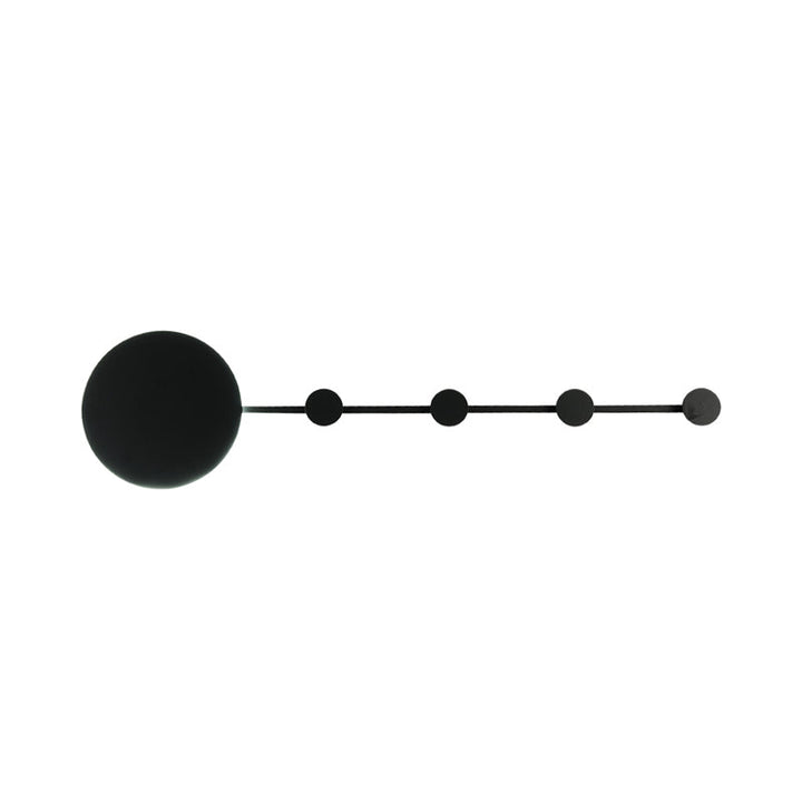 Lisslune | Circle Wall Mount Lights Modernist Metal Black/White LED Wall Light with Hooks Design in Warm/White Light