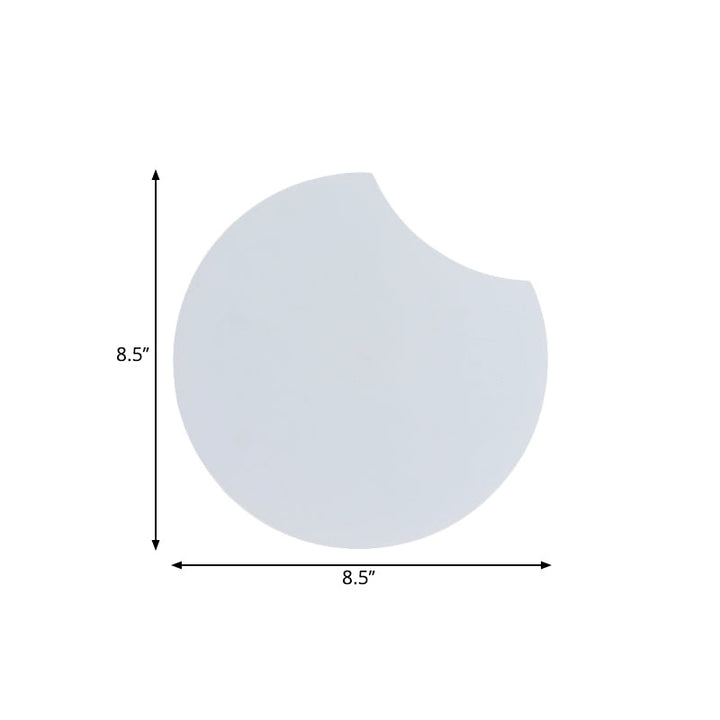 Lisslune | Acrylic Round Wall Mount Light Modernist LED Wall White Lighting Fixture in Warm/White Light, 8.5"/12" B