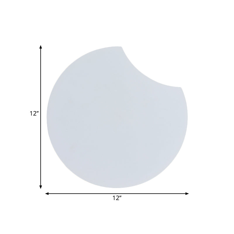 Lisslune | Acrylic Round Wall Mount Light Modernist LED Wall White Lighting Fixture in Warm/White Light, 8.5"/12" B