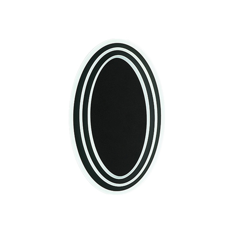 Lisslune | Black/White Round Rotatable Wall Mount Lighting Modernist LED Acrylic Wall Light Fixture in Warm/White Light