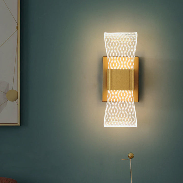 Lisslune | Bow-like acrylic LED wall light Nordic 1/2 bulbs Gold wall light lighting in warm/white light