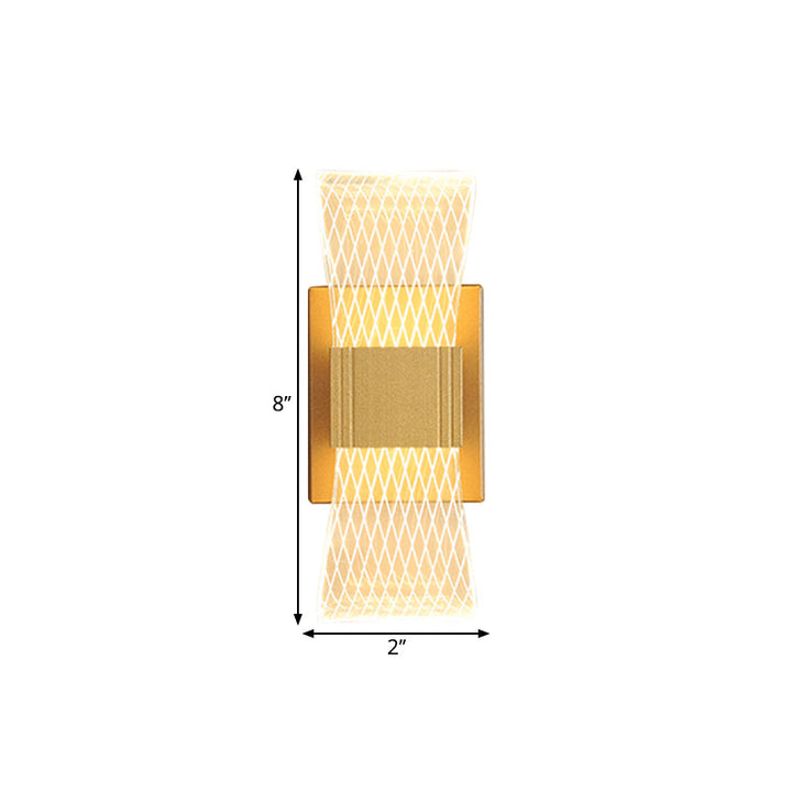 Lisslune | Bow-like acrylic LED wall light Nordic 1/2 bulbs Gold wall light lighting in warm/white light