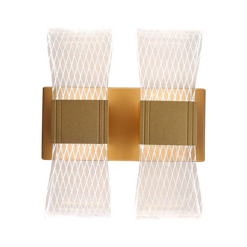 Lisslune | Bow-like acrylic LED wall light Nordic 1/2 bulbs Gold wall light lighting in warm/white light