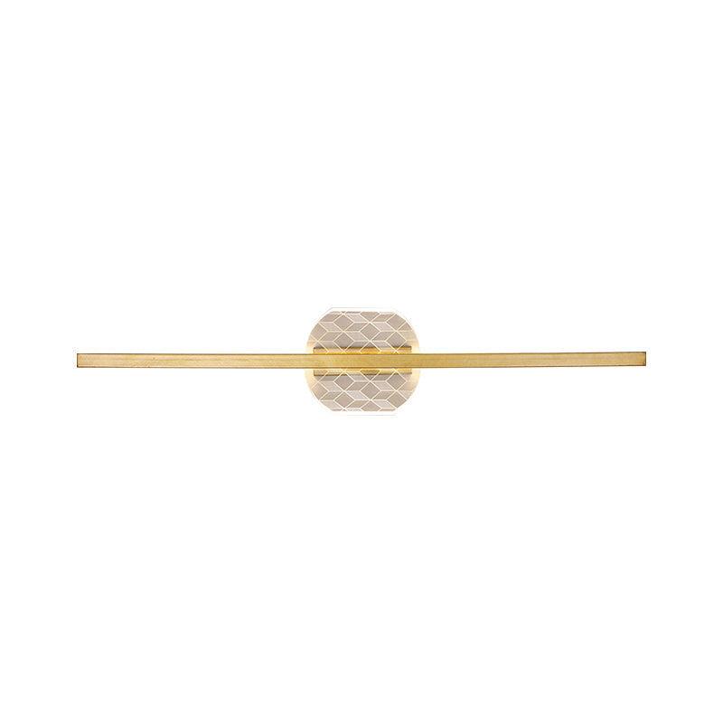 Lisslune | Metallic Linear Wall Mount Lighting Modern LED Gold Wall Lighting in Warm/White Light, 23.5"/31.5" Width