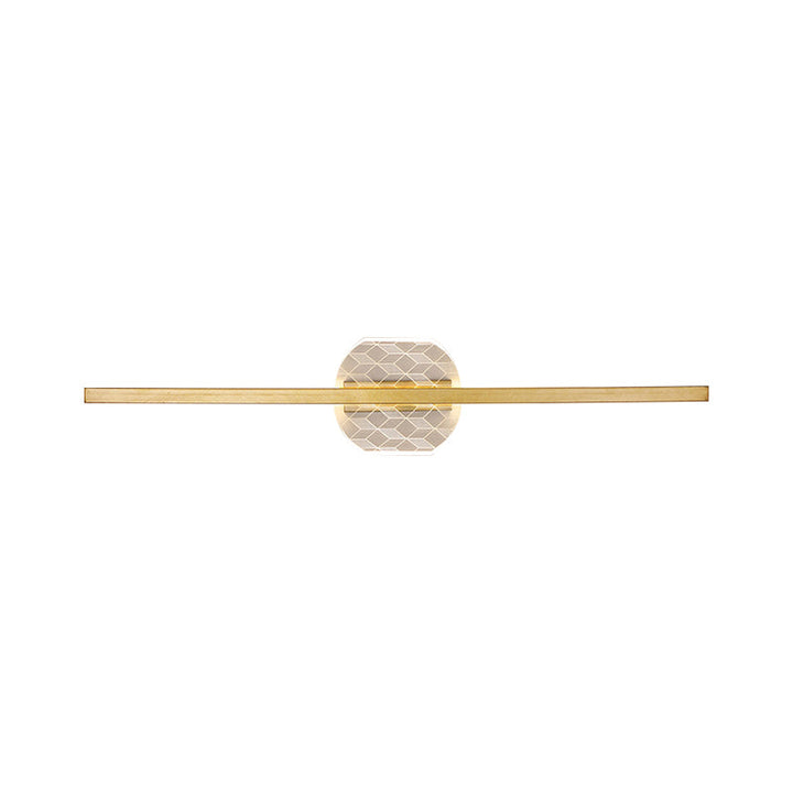 Lisslune | Metallic Linear Wall Mount Lighting Modern LED Gold Wall Lighting in Warm/White Light, 23.5"/31.5" Width