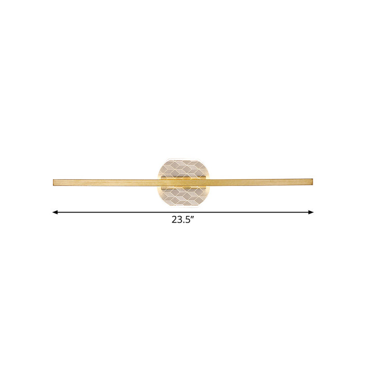Lisslune | Metallic Linear Wall Mount Lighting Modern LED Gold Wall Lighting in Warm/White Light, 23.5"/31.5" Width