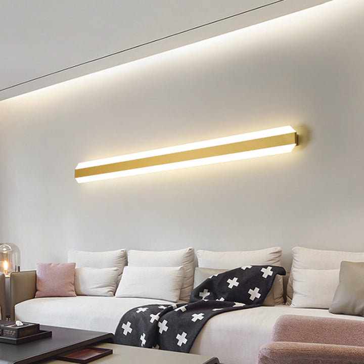 Lisslune | Linear Acrylic Wall Mounted Light Modern LED Gold Wall Light Fixture in Warm/White Light, 30 cm/40 cm/60 cm Width