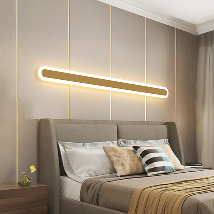 Lisslune | Rectangular Bedroom Wall Light Acrylic 12"/16"/23.5" B LED Minimalist Wall Lighting, Warm/White Light