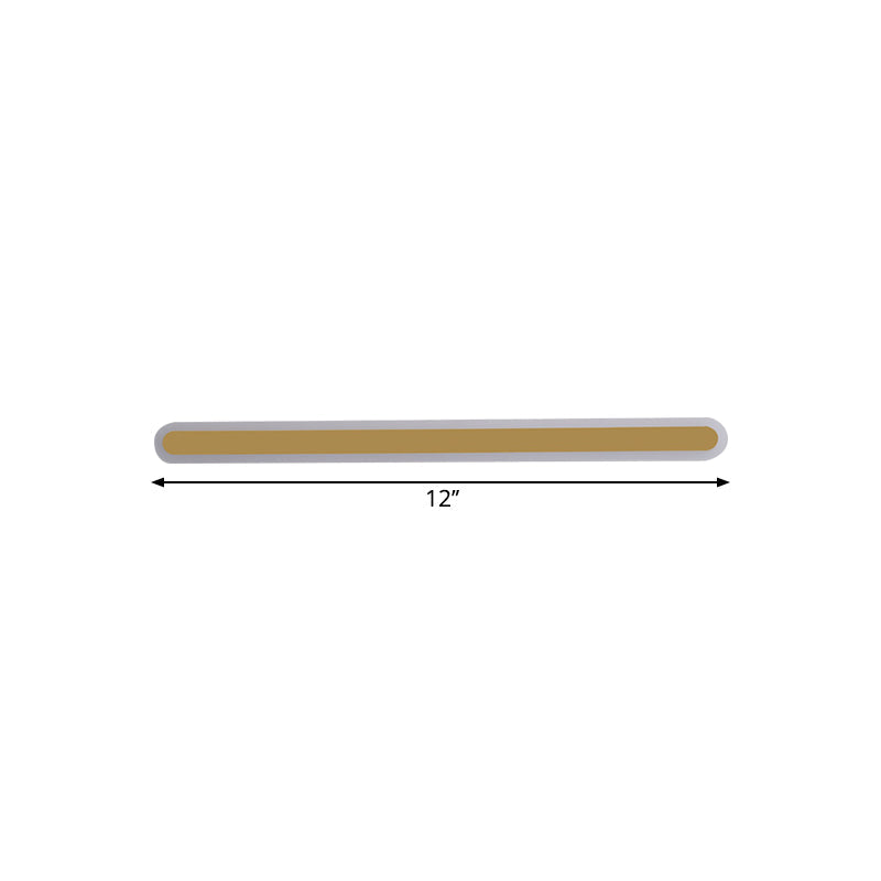 Lisslune | Rectangular Bedroom Wall Light Acrylic 12"/16"/23.5" B LED Minimalist Wall Lighting, Warm/White Light