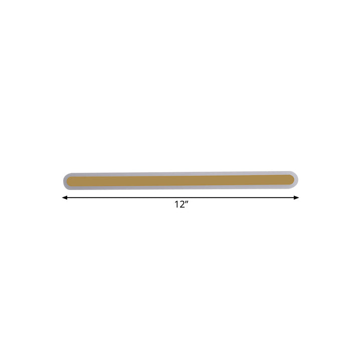 Lisslune | Rectangular Bedroom Wall Light Acrylic 12"/16"/23.5" B LED Minimalist Wall Lighting, Warm/White Light