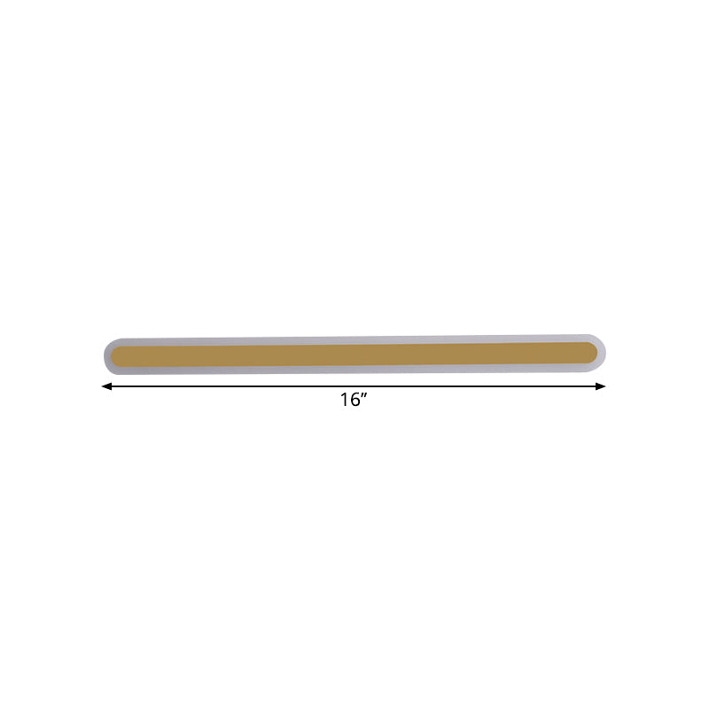Lisslune | Rectangular Bedroom Wall Light Acrylic 12"/16"/23.5" B LED Minimalist Wall Lighting, Warm/White Light