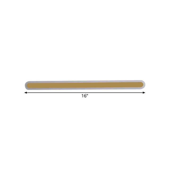 Lisslune | Rectangular Bedroom Wall Light Acrylic 12"/16"/23.5" B LED Minimalist Wall Lighting, Warm/White Light