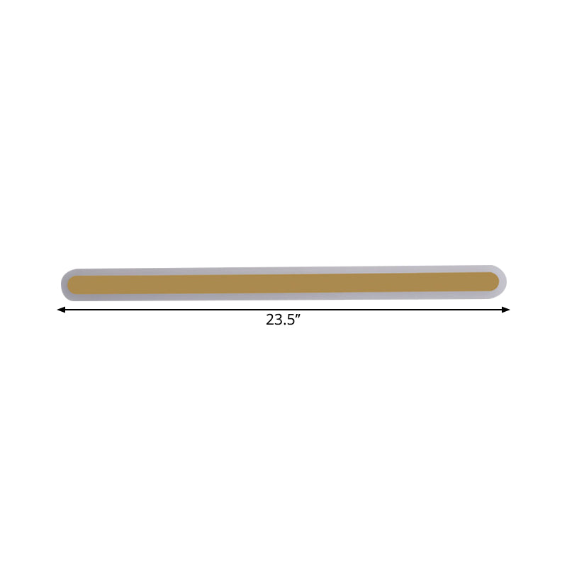 Lisslune | Rectangular Bedroom Wall Light Acrylic 12"/16"/23.5" B LED Minimalist Wall Lighting, Warm/White Light