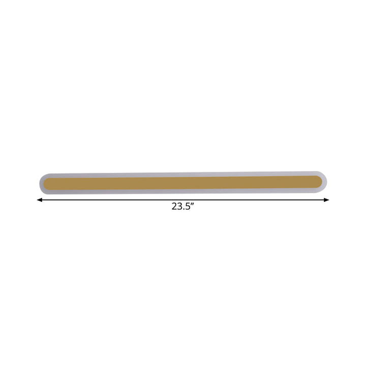 Lisslune | Rectangular Bedroom Wall Light Acrylic 12"/16"/23.5" B LED Minimalist Wall Lighting, Warm/White Light