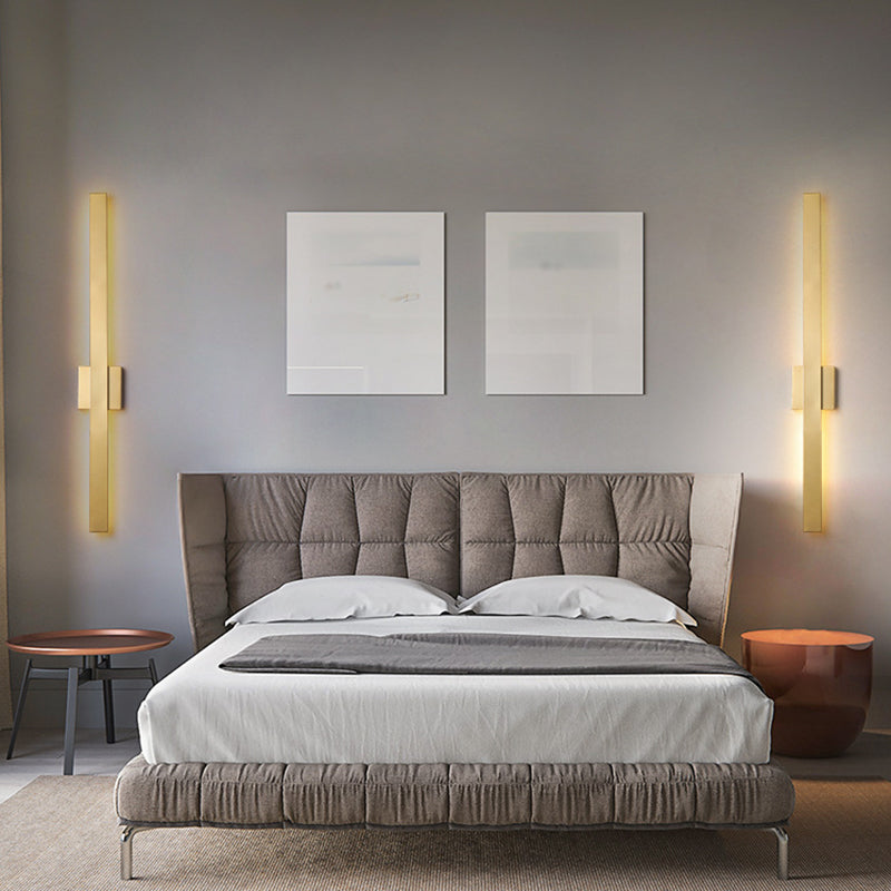 Lisslune | Acrylic Rectangle Wall Mount Lighting Nordic 23.5"/31.5" Width LED Wall Lamp Sconce in Gold, Warm/White Light