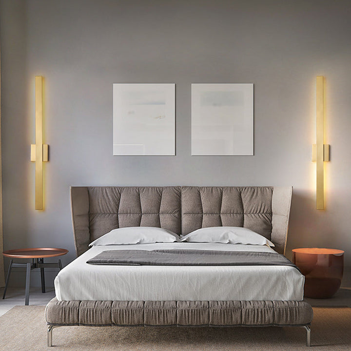 Lisslune | Acrylic Rectangle Wall Mount Lighting Nordic 23.5"/31.5" Width LED Wall Lamp Sconce in Gold, Warm/White Light