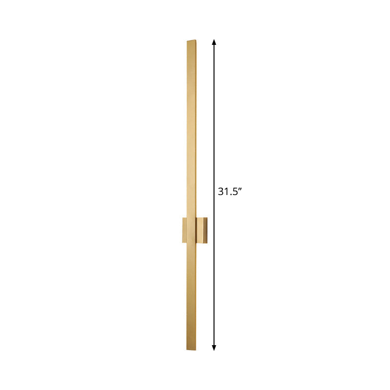 Lisslune | Acrylic Rectangle Wall Mount Lighting Nordic 23.5"/31.5" Width LED Wall Lamp Sconce in Gold, Warm/White Light
