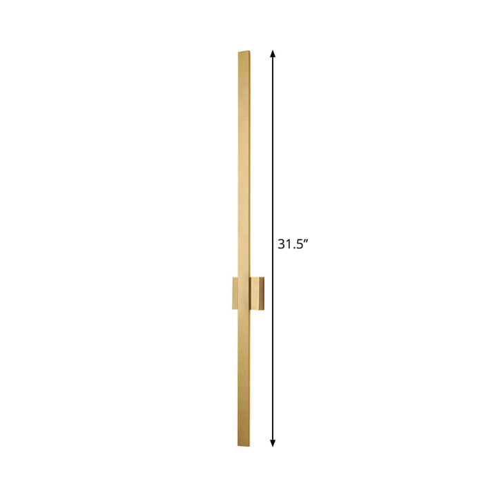 Lisslune | Acrylic Rectangle Wall Mount Lighting Nordic 23.5"/31.5" Width LED Wall Lamp Sconce in Gold, Warm/White Light