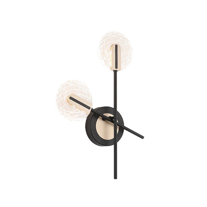 Lisslune | Black Round Wall Light Fixture Modern LED Metal Wall Lamp Lighting in Warm/White Light